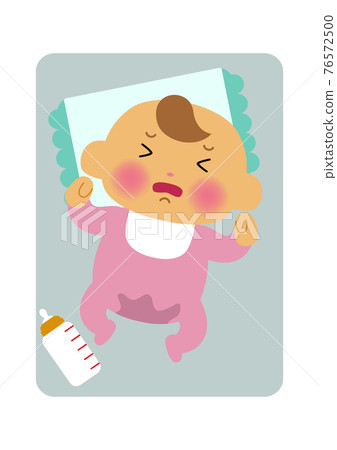 嬰兒插畫-新生兒。一個人的插圖素材。 嬰兒插畫-新生兒。一個人的插圖素材。 76572500