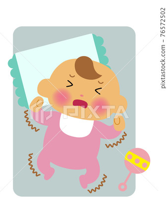 嬰兒插畫-新生兒。一個人的插圖素材。 嬰兒插畫-新生兒。一個人的插圖素材。 76572502
