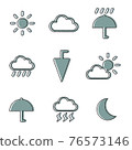 Weather icon set 76573146