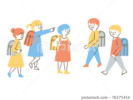 Children carrying school bags 02 Children carrying school bags 02 76575458