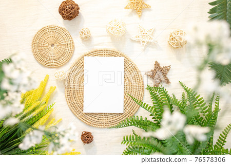 Blank Card Mockup designs in an authentic setting artworks or stationery designs 76578306