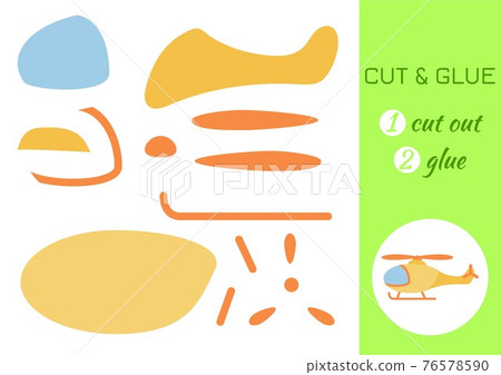 Cut and glue paper cartoon yellow helicopter. Cut and paste craft activity page. Educational game for preschool children. DIY worksheet. Kids logic game, activities jigsaw. Vector stock illustration. Cut and glue paper cartoon yellow helicopter. Cut and paste craft activity page. Educational game for preschool children. DIY worksheet. Kids logic game, activities jigsaw. Vector stock illustration. 76578590