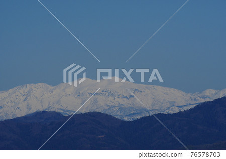 Hakusan in March seen from Fukui City 76578703