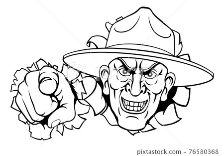 Army Bootcamp Drill Sergeant Soldier Ponting Army Bootcamp Drill Sergeant Soldier Ponting 76580368
