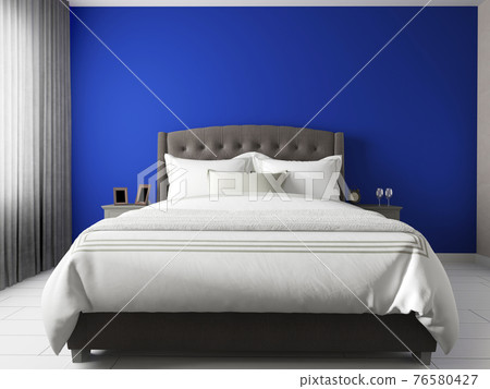Bedroom in a modern interior Bedroom in a modern interior 76580427