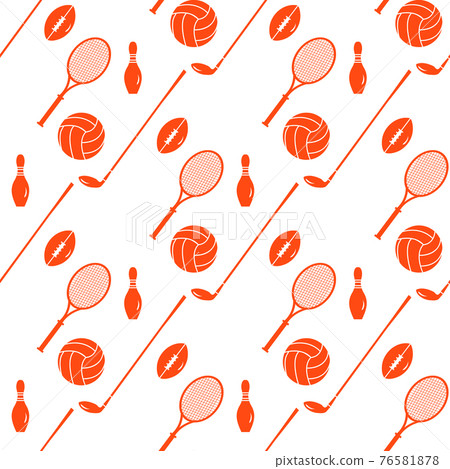 Vector Pattern Sport Game Tennis Golf Football Vector Pattern Sport Game Tennis Golf Football 76581878