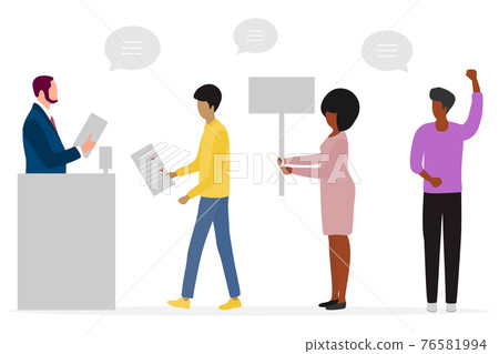 Vote Vector People Presidential Election Campaign Vote Vector People Presidential Election Campaign 76581994