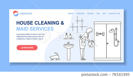 Vector Cleaning service Household Housekeeping 76581995