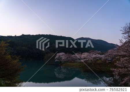 Sakuranosato Park in Odai Town, Mie Prefecture, and the surrounding scenery Sakuranosato Park in Odai Town, Mie Prefecture, and the surrounding scenery 76582921