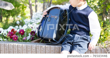 Boys entering elementary school 76583446