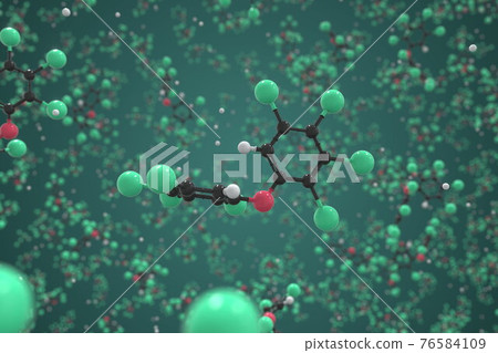 Octabromodiphenyl ether molecule made with balls, conceptual molecular model. Chemical 3d rendering Octabromodiphenyl ether molecule made with balls, conceptual molecular model. Chemical 3d rendering 76584109