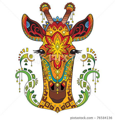 Tangle african giraffe vector colorful isolated illustration Tangle african giraffe vector colorful isolated illustration 76584136