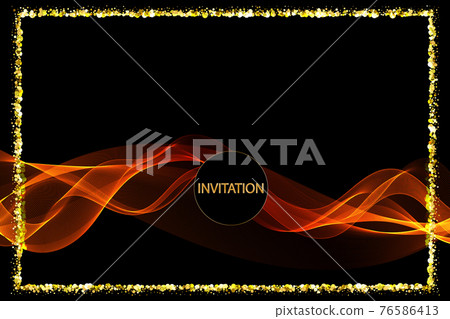 Design vector golden flowing wave on black... - Stock Illustration ...
