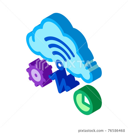 cloud computing and machine learning isometric icon vector illustration cloud computing and machine learning isometric icon vector illustration 76586468