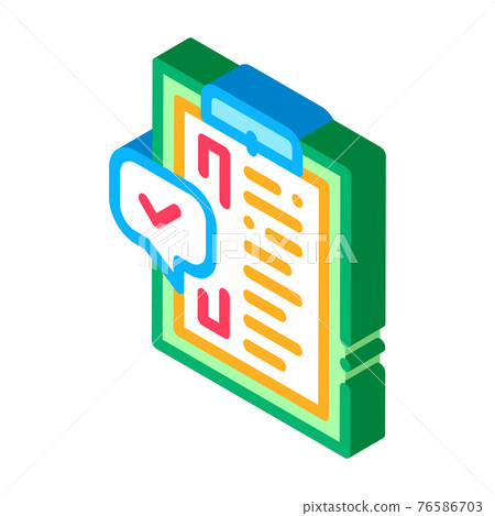 task list of audit isometric icon vector illustration 76586703