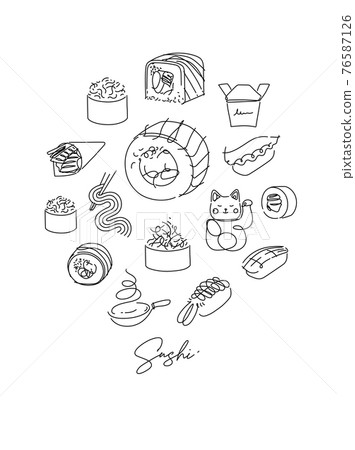 Sushi types poster Sushi types poster 76587126