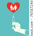 Family Vaccination with love concept design 76587240