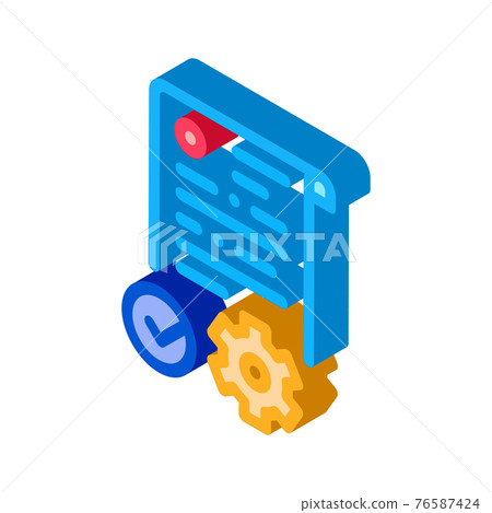 process applications isometric icon vector... - Stock Illustration ...