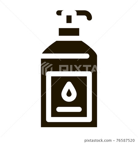 liquid soap bottle icon Vector Glyph Illustration liquid soap bottle icon Vector Glyph Illustration 76587520