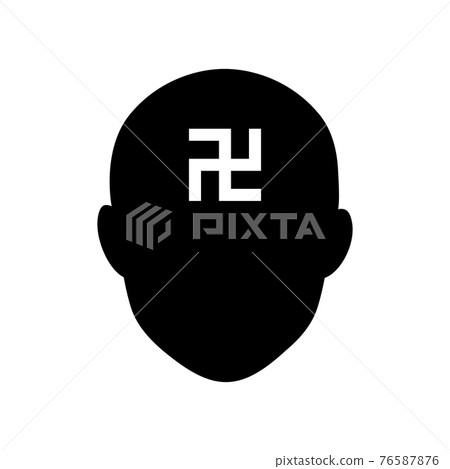 佛教信仰的圖片插圖（十字記號和臉部輪廓） 76587876