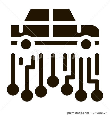 car electronic system icon Vector Glyph Illustration 76588676