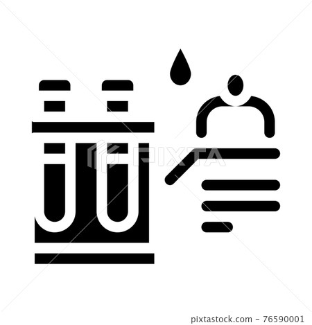 blood test icon vector glyph illustration blood test icon vector glyph illustration 76590001