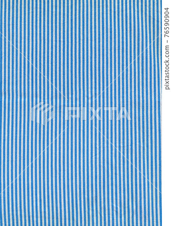 Blue striped tablecloth background texture 76590904