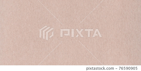 Clean brown cardboard paper background texture. Horizontal banner 76590905