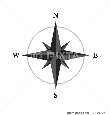 basic compass wind rose isolated on white background basic compass wind rose isolated on white background 76591042