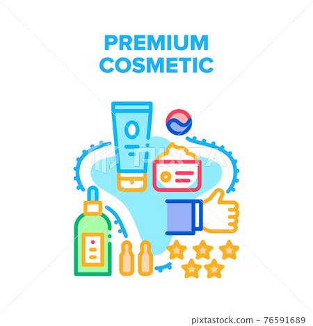Premium Cosmetic Vector Concept Color Illustration 76591689