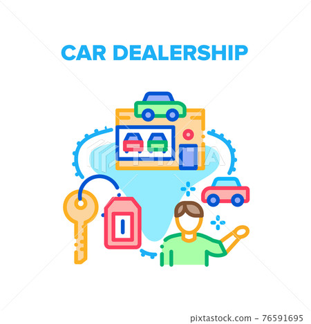 Car Dealership Vector Concept Color Illustration 76591695