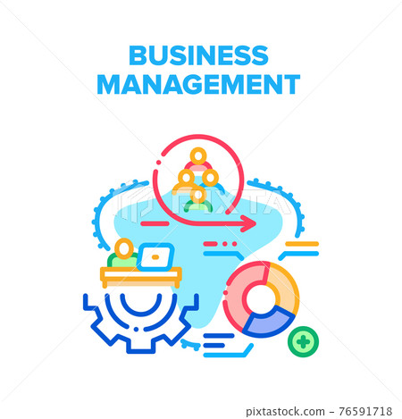 Business Management Work Vector Concept Color 76591718