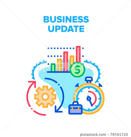 Business Update Vector Concept Color Illustration 76591720
