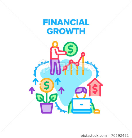 Financial Growth Vector Concept Color Illustration Financial Growth Vector Concept Color Illustration 76592421