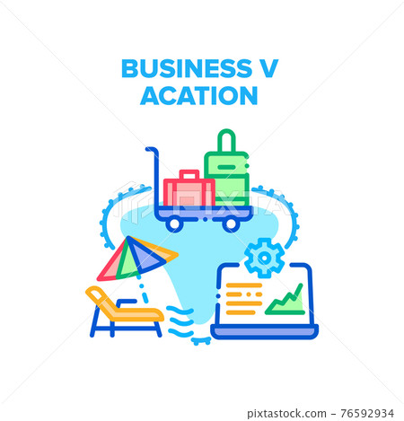 Business Vacation Travel Vector Concept Color 76592934