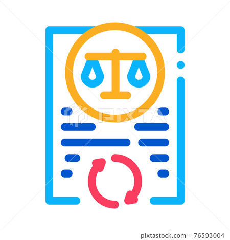 legal regulation policy color icon vector illustration 76593004
