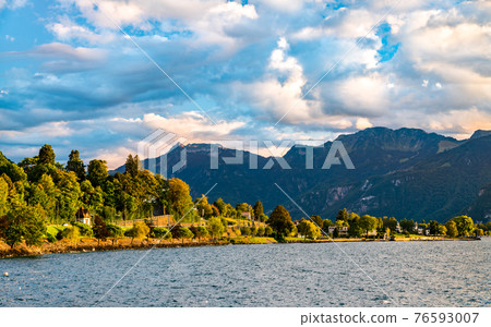 Landscape of Lake Geneva in Switzerland Landscape of Lake Geneva in Switzerland 76593007