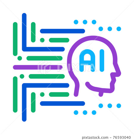 artificial intelligence color icon vector illustration sign artificial intelligence color icon vector illustration sign 76593040