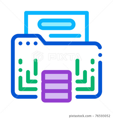 digital machine learning color icon vector illustration digital machine learning color icon vector illustration 76593052