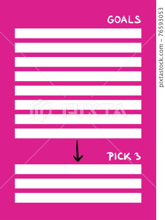 Goals To Do List on Pink Background Sketch 76593053