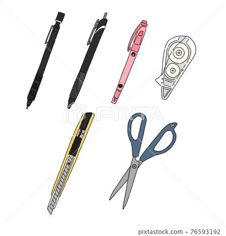 [Handwriting style] Various stationery 76593192