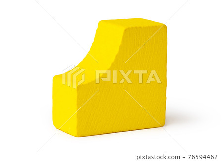 Piece of wooden toy constructor isolated on white Piece of wooden toy constructor isolated on white 76594462