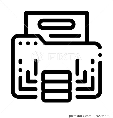 digital machine learning line icon vector illustration digital machine learning line icon vector illustration 76594480