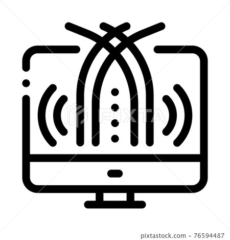 data science line icon vector illustration sign - Stock Illustration ...
