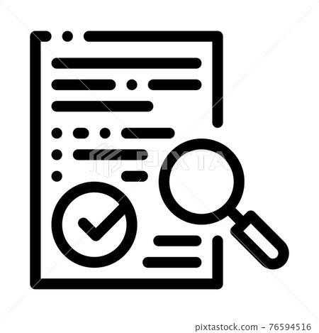 researching and approve license line icon vector illustration researching and approve license line icon vector illustration 76594516