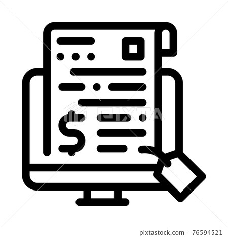 electronic license buying line icon vector illustration electronic license buying line icon vector illustration 76594521