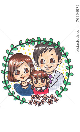 Parents and children participating in the entrance and graduation ceremonies 76594972