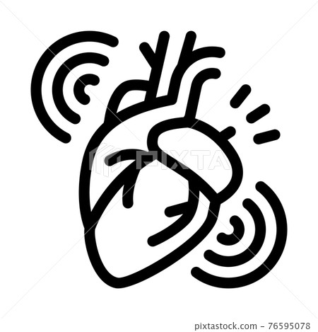heart attack line icon vector illustration sign heart attack line icon vector illustration sign 76595078