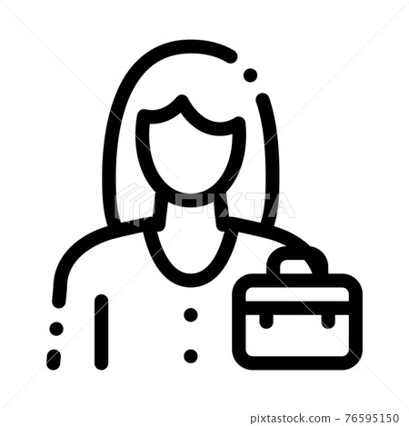 businesswoman employee line icon vector illustration sign businesswoman employee line icon vector illustration sign 76595150