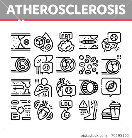 Atherosclerosis Vessel Collection Icons Set Vector Illustrations Atherosclerosis Vessel Collection Icons Set Vector Illustrations 76595193